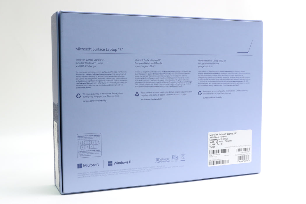 New! 13" Microsoft Surface Laptop Copilot+ (2025), Snapdragon X Plus, 16GB/512GB
