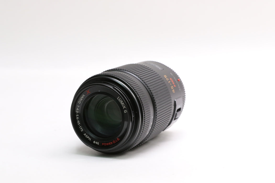 Panasonic Lumix G X Vario 45-175mm f/4-5.6 Power O.I.S Lens w/ Hood, Case, Box!
