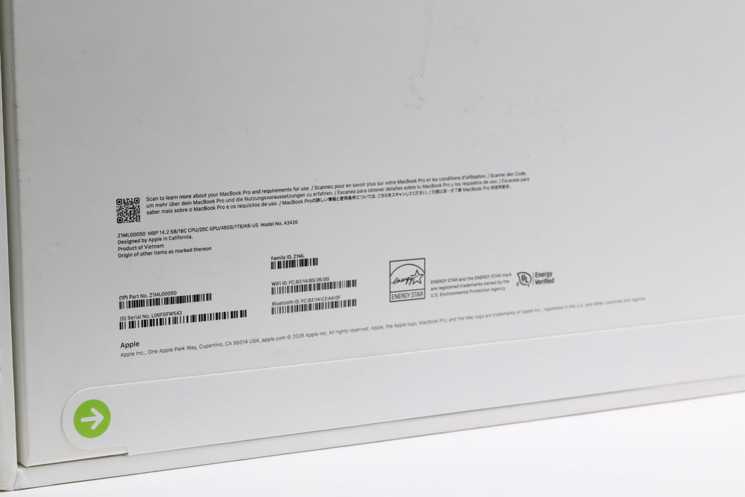 Brand New! 14.2" 2026, MacBook Pro, BTO, Apple M5 Pro, 48GB, 1TB SSD, 20C