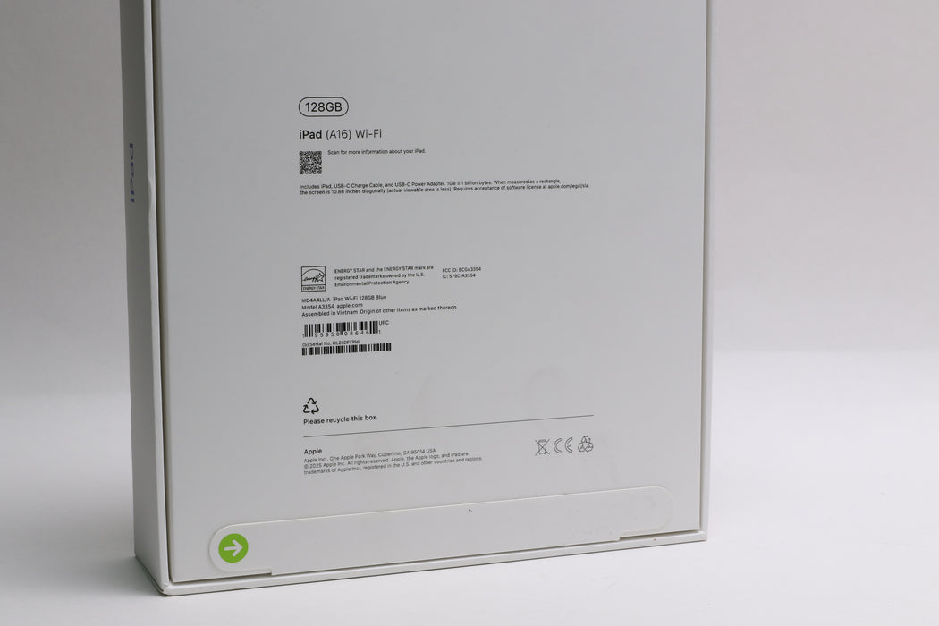 Brand New! 11" iPad A16, 128GB, Wi-Fi Only, Blue, MD4A4LL/A — photo 3 of 3