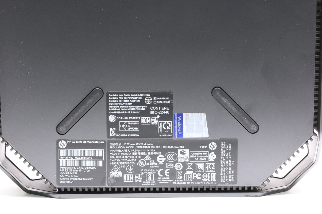 HP Z2 Mini G5 Workstation 2X3J7UT, i7-10700, 32GB, 512GB SSD, Quadro T100