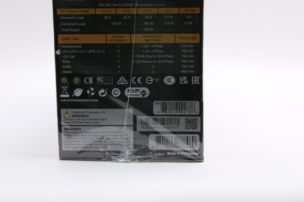 Sealed! Seasonic Core GX-750 ATX 3 750W 80 Plus Gold Modular Power Supply