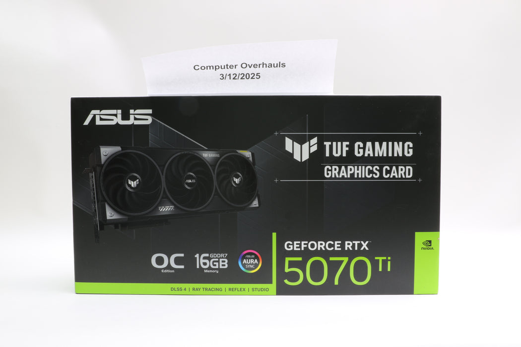 In-Hand! New! Asus TUF Gaming GeForce RTX 5070 Ti 16GB OC, 90YV0MD0-M0AA00