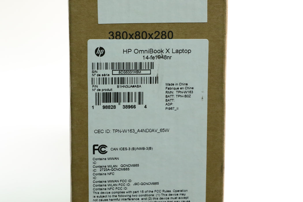 Brand New! 14" HP Omnibook X 14-fe1048nr, Snapdragon X Plus, 16GB, 1TB, Touch!