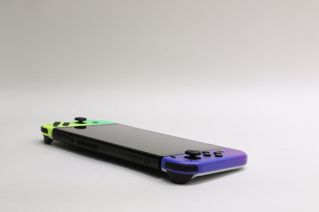 Nintendo Switch OLED Splatoon 3 Edition Console w/ Dock, Controllers, Grip!