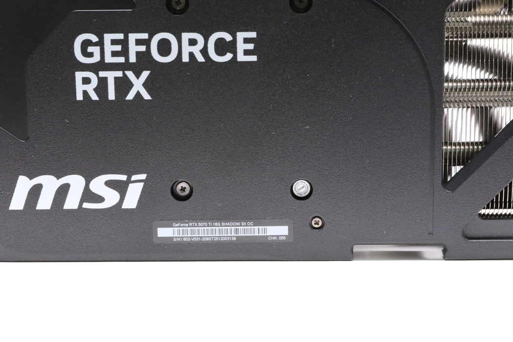 MSI GeForce RTX 5070 Ti SHADOW 3X OC 16GB GDDR7
