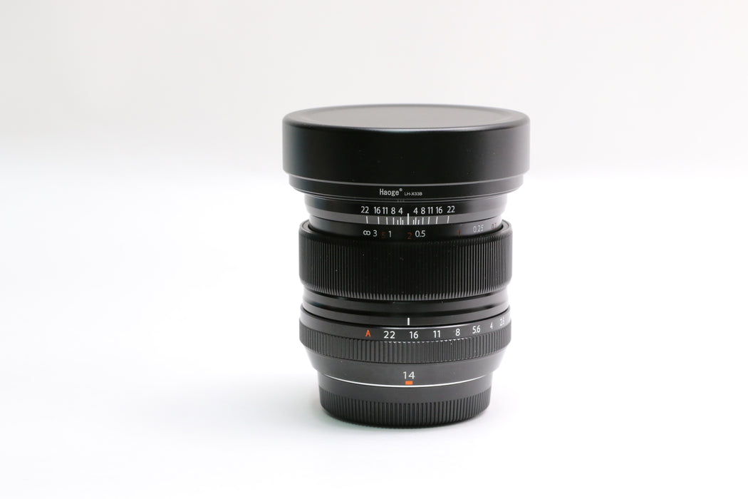 Fujifilm Fujinon XF 14mm f/2.8 R Lens w/ Haoge LH-X33B Lens Hood!