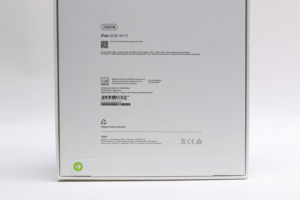 Brand New! 11" iPad A16 Wi-Fi, 256GB, Wi-Fi Only, Blue, MD4H4LL/A — photo 3 of 3