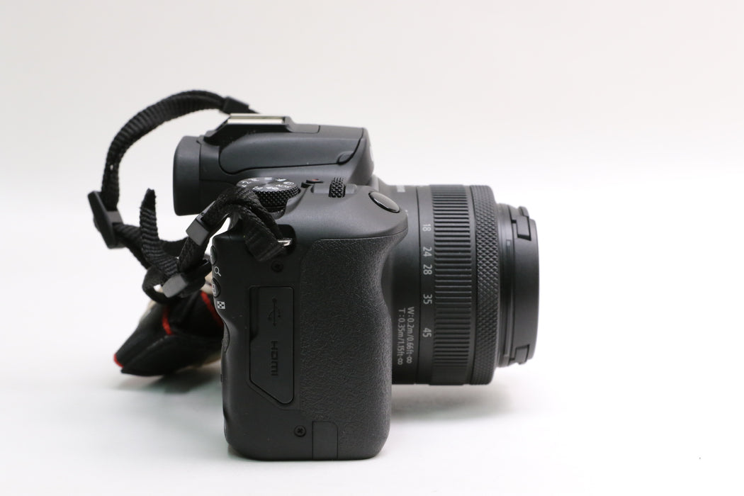 Canon EOS R100 Camera w/ RF-S 18-45mm f/4.5-6.3 IS STM Lens, 2,000 Shutter Count
