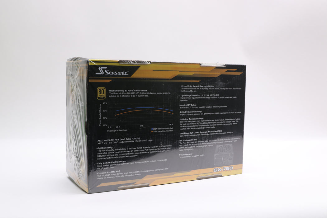Sealed! Seasonic Core GX-750 ATX 3 750W 80 Plus Gold Modular Power Supply