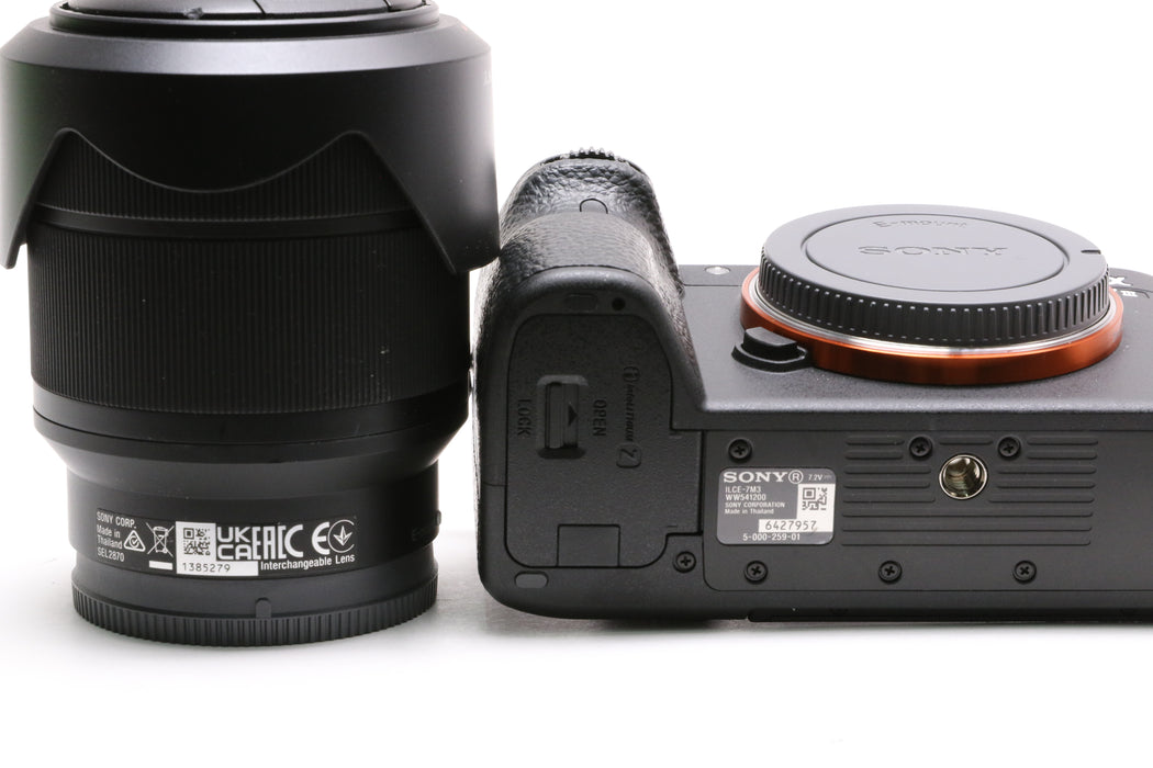 Sony Alpha a7 III 24.2MP Mirrorless Camera w/ 28-70mm f/3.5-5.6 Lens, SC of 622!