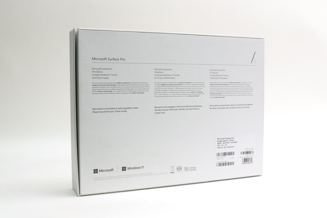 Sealed! 13" Microsoft Surface Pro 11th Edition, Snapdragon X Elite, 16GB, 1TB