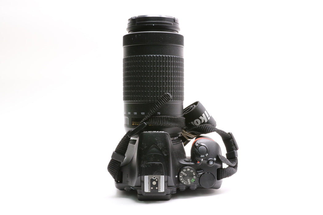 Nikon D3500 24.2MP DSLR Camera w/ AF-P DX 70-300mm f/4.5-6.5G ED Lens, Low SC!