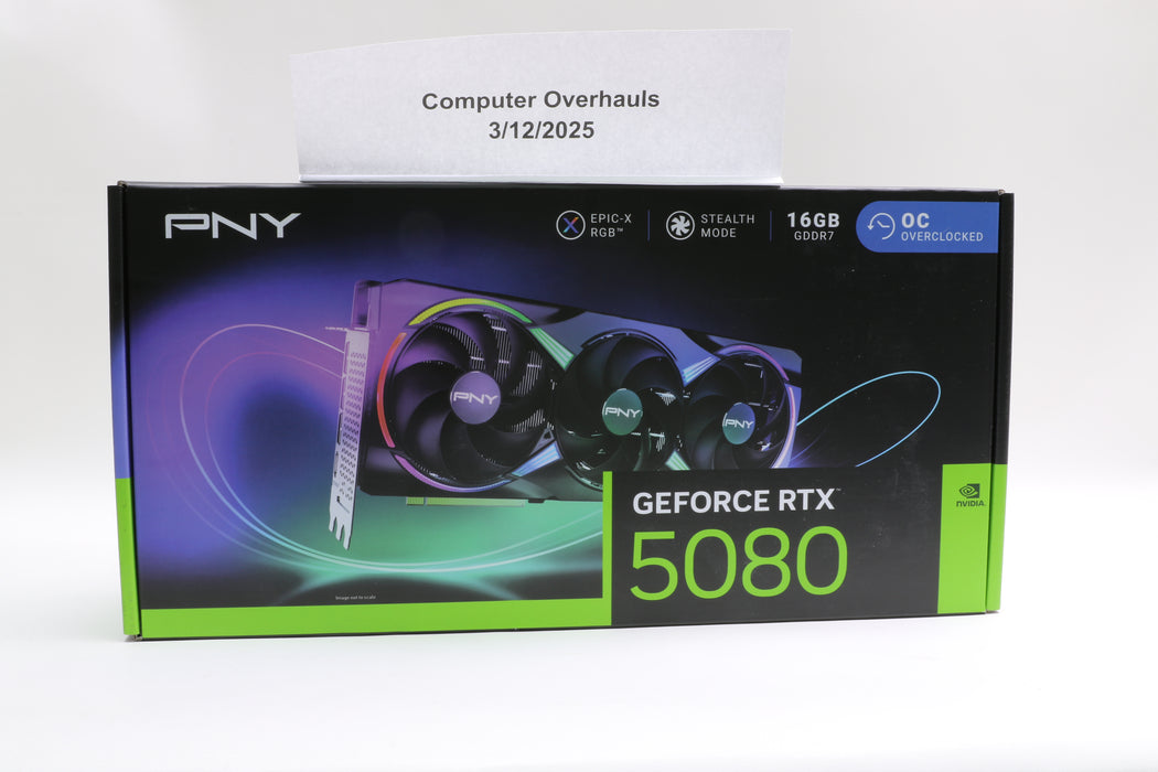 In-Hand! Sealed! PNY GeForce RTX 5080 OC 16GB, VCG508016TFXXPB1-O