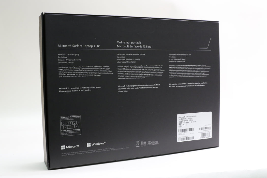 Sealed! 13" Microsoft Surface Laptop 7th Edition, Snapdragon X Elite, 16GB, 1TB