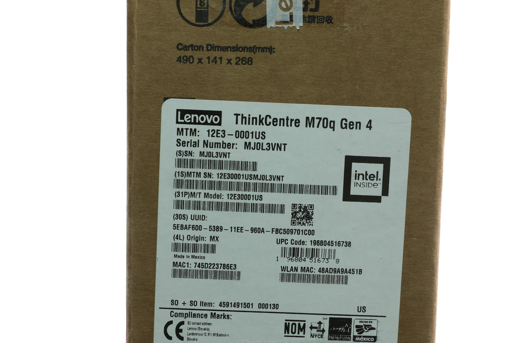 Brand New! Lenovo Thinkcentre M70q G4, i5-13400T 1.30GHz, 16GB, 256GB SSD