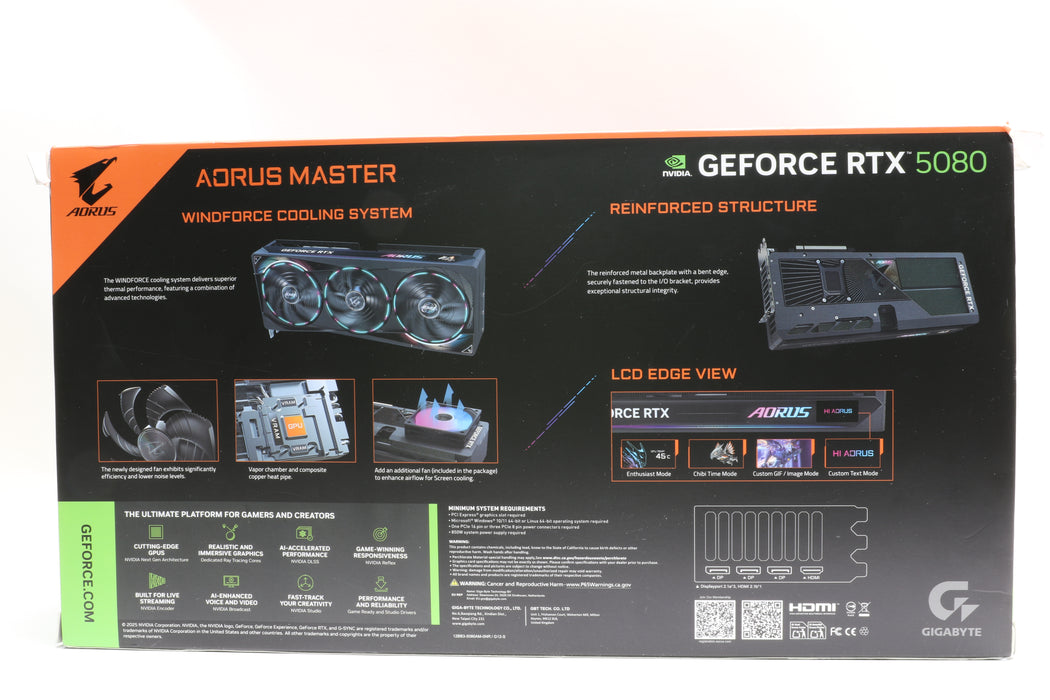 In-Hand! New! Aorus Master nVidia GeForce RTX 5080 16GB OC, GV-N5080AORUS M-16GD