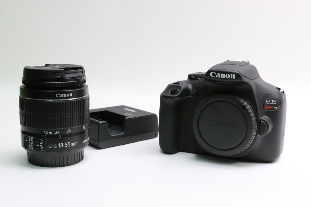 Canon EOS Rebel T7 Camera, w/ 18-55mm IS II Lens, OEM Battery/Charger, 761 SC!